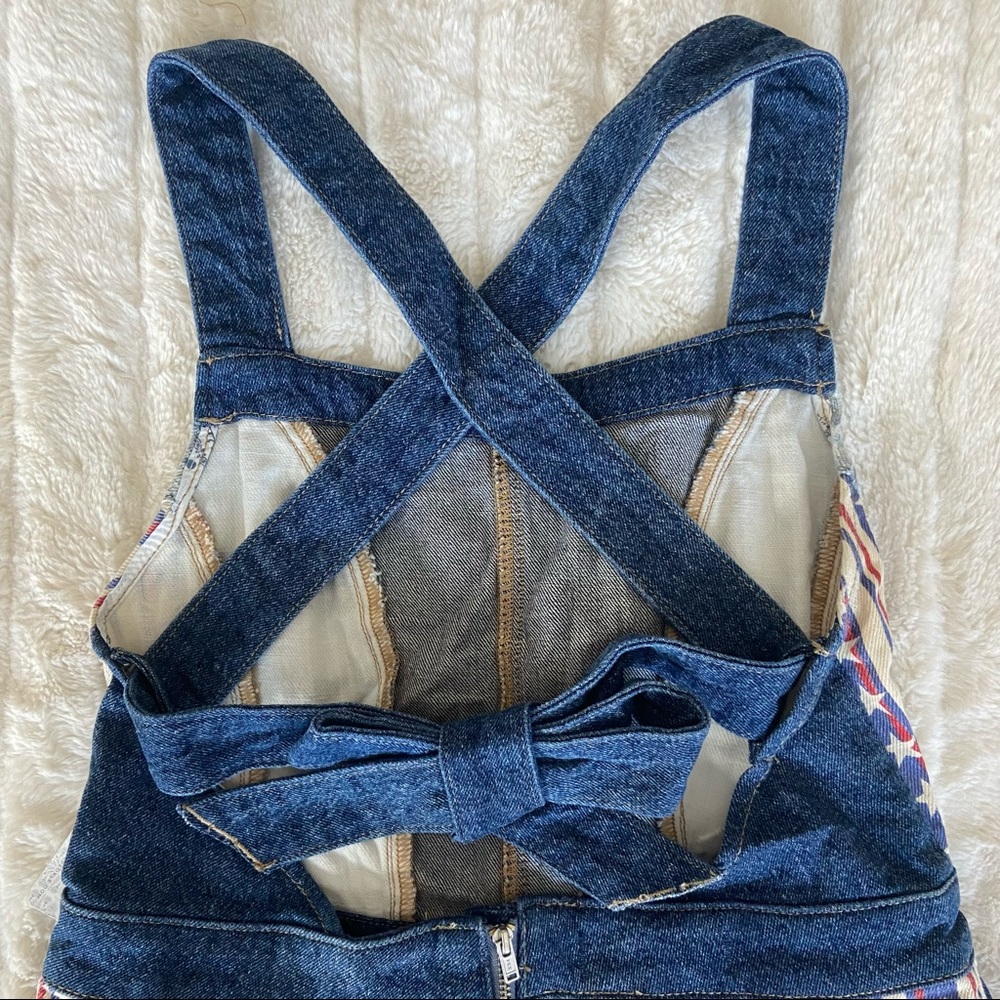 🌿|NWT| Free People Dallas Denim Flare Jumpsuit - Picture 9 of 15